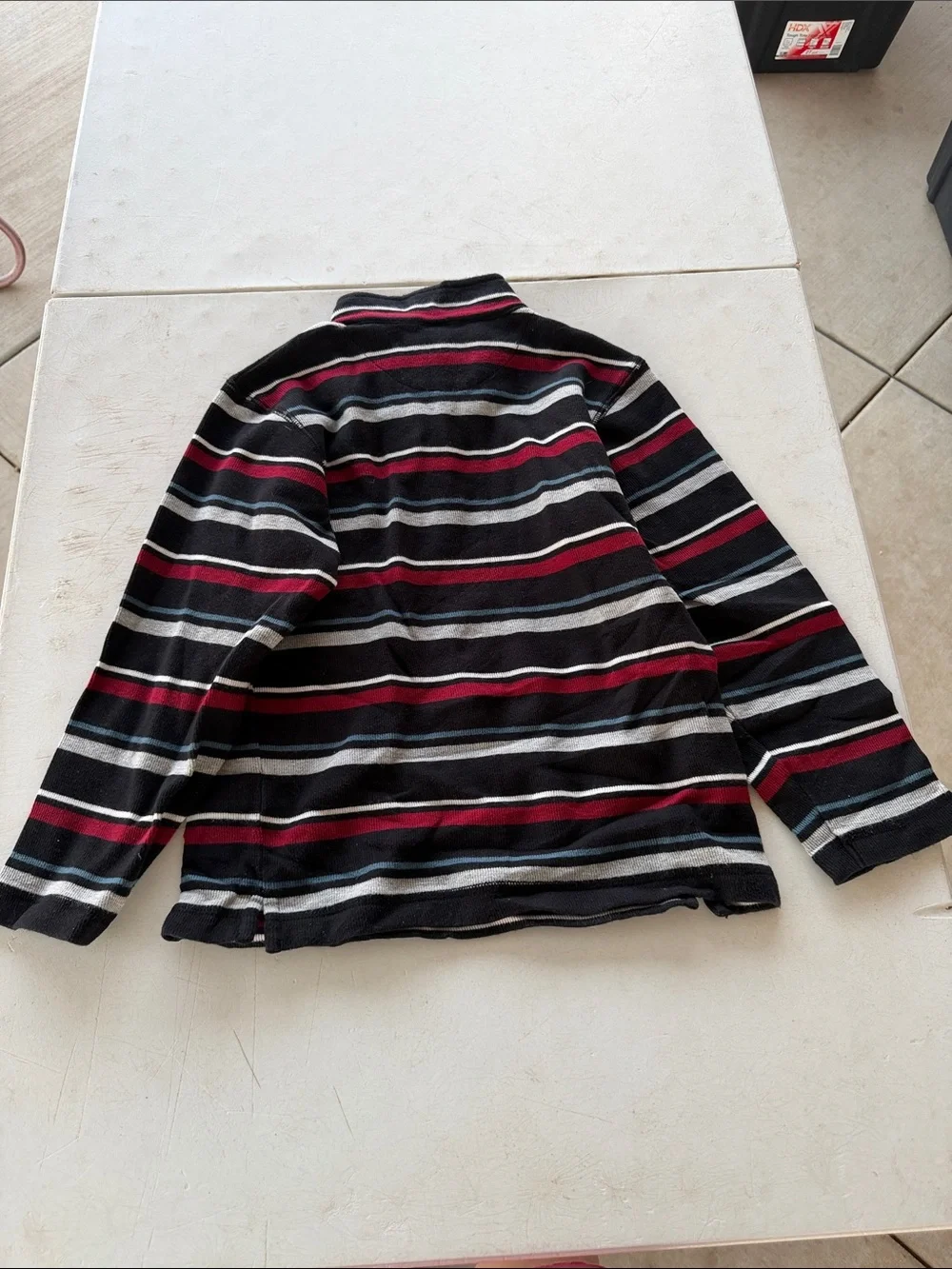 Gymboree Striped Quarter-Zip Pullover Sweater